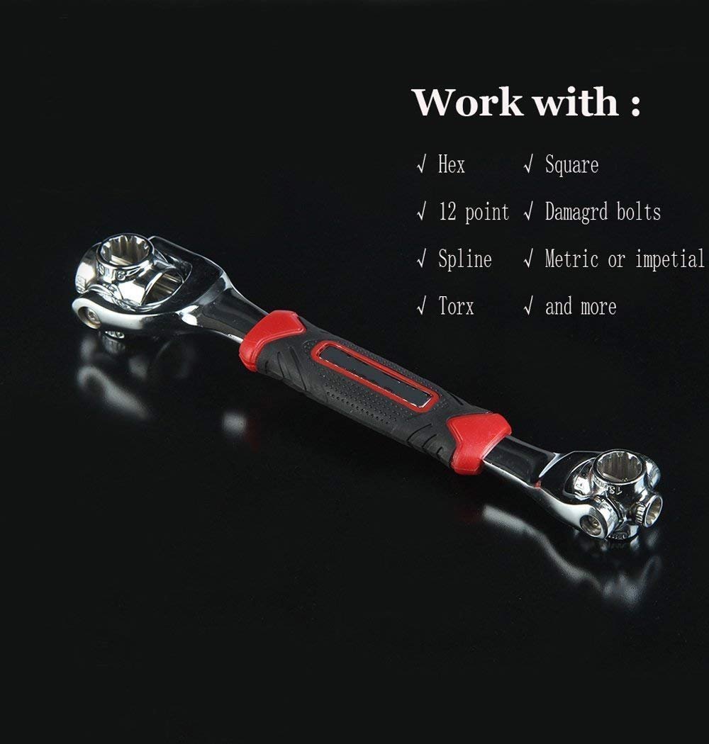 KESI ORNAMENT 48 in 1 Multi-Socket Professional Wrench With 360 Rotating Heads For Auto, Home, Outdoor and More, C Shaped - Image 3