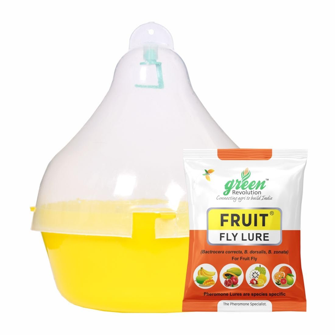 Green Revolution Fruit Fly Pheromone Trap (Bactrocera Correcta, Zonata, Dorsalis)/Fruit Fly Trap.