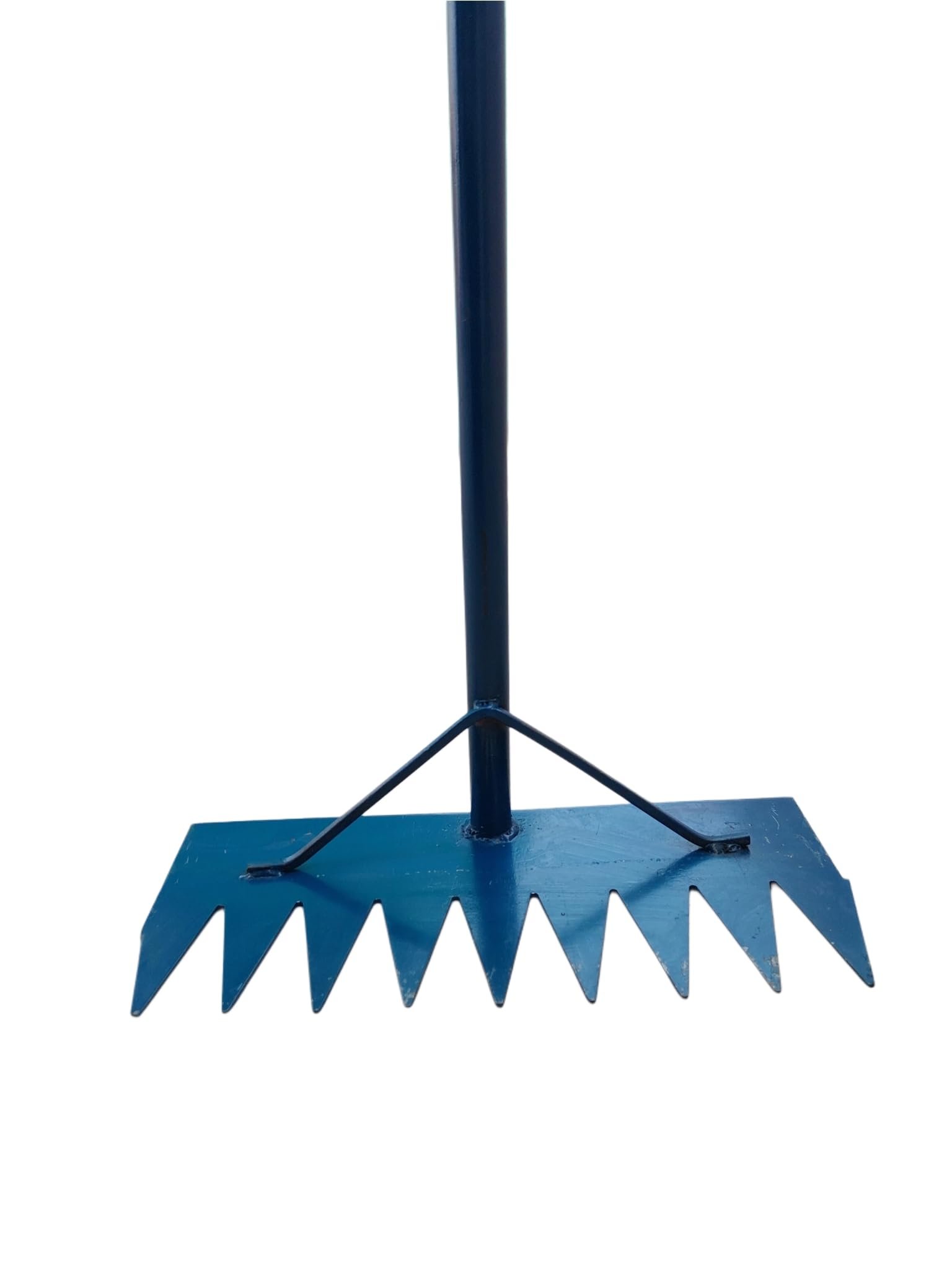 Shree Somgiri Heavy Duty Iron Garden Rake with 4 FT Long Iron Handle Wide Sharp Iron Teeth -14 inch for Efficient Lawn & Yard Clean-up Multi-Purpose Garden Tool for Soil Leveling, Leaf Raking - Image 4