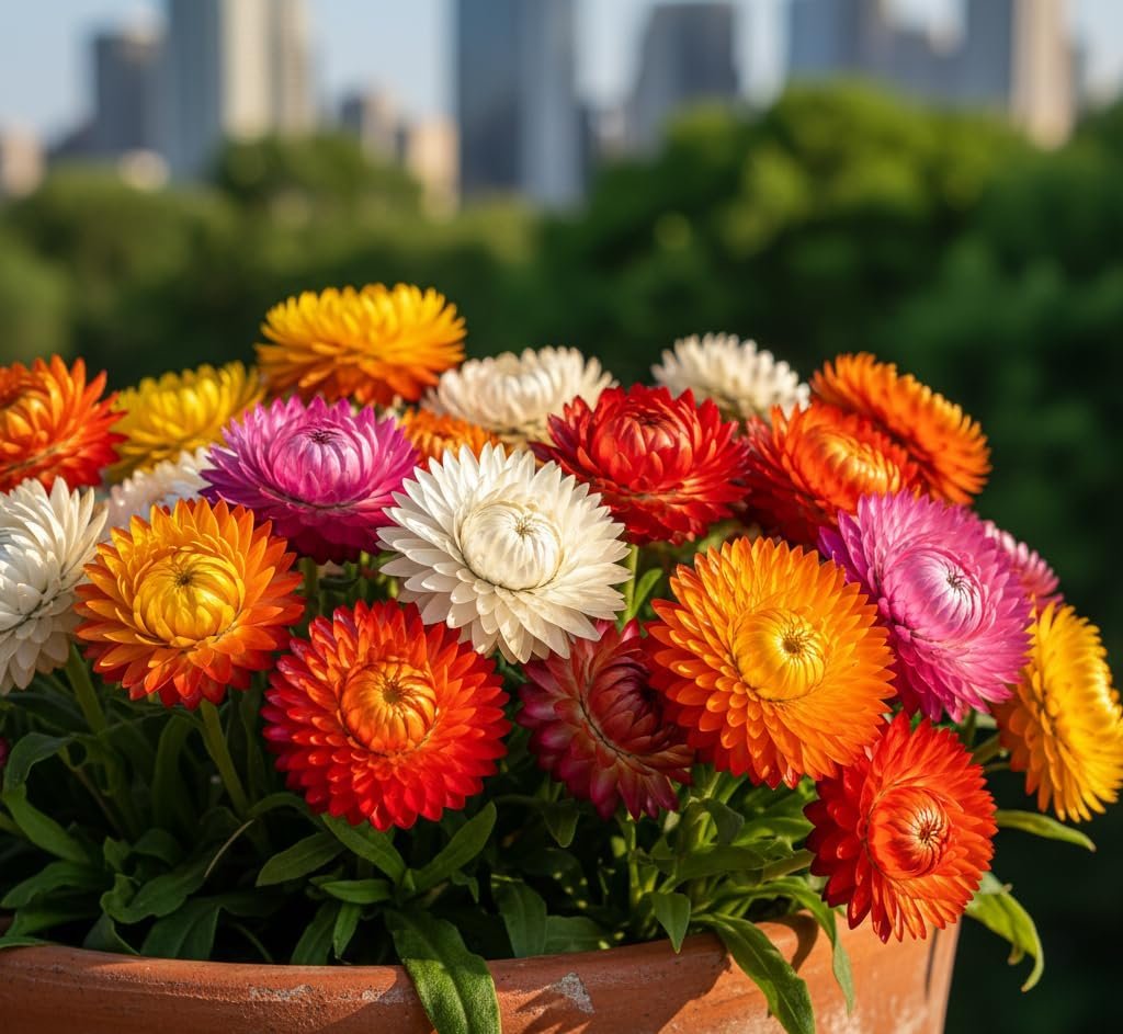 PARTHVA Helichrysum Flower Seeds for Home Garden - Pack of 2 | Mix Color Flower Seeds | Easy Grow, Long Lasting Blooms | For Home Garden, Terrace & Decor