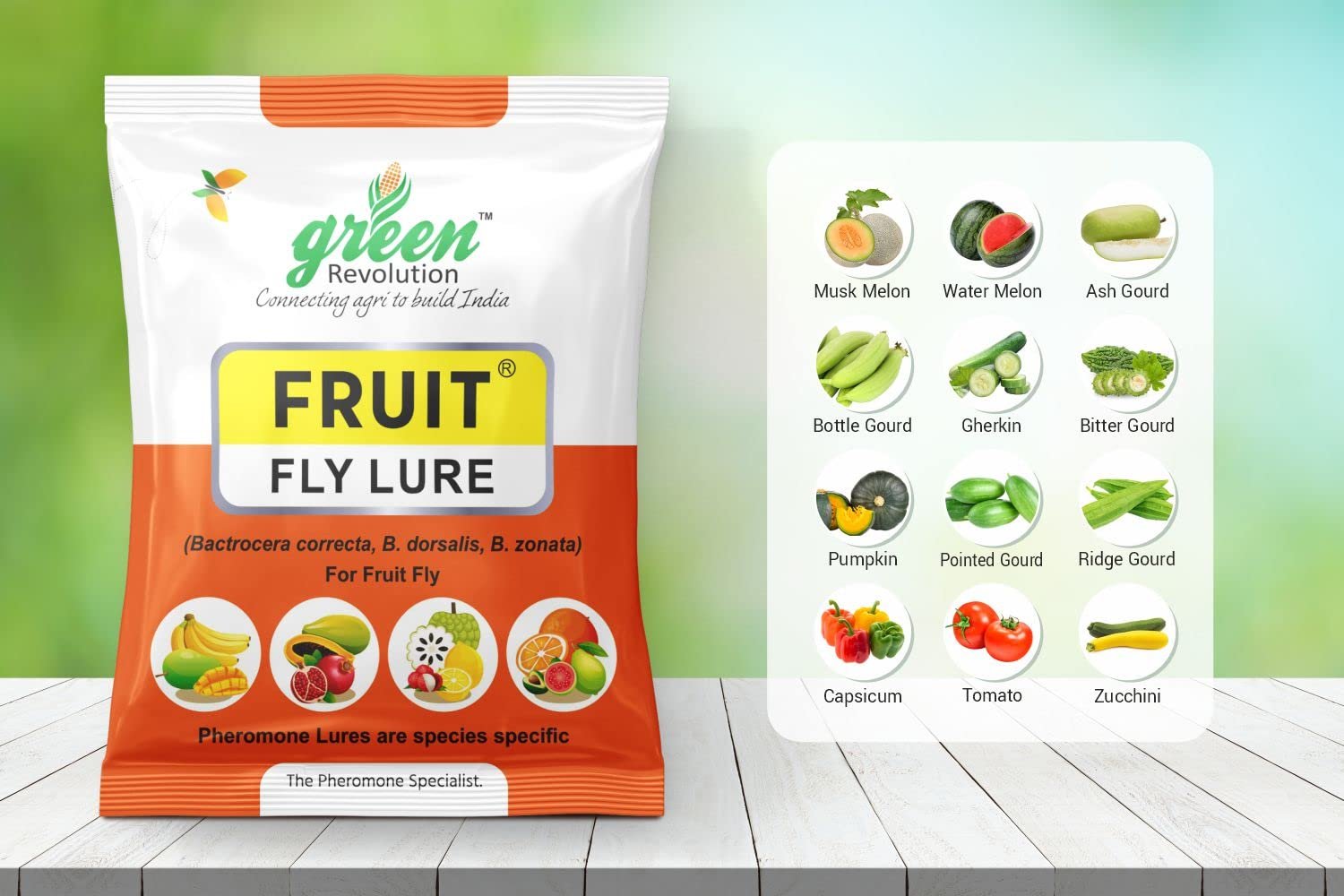 Green Revolution Fruit Fly Pheromone Trap (Bactrocera Correcta, Zonata, Dorsalis)/Fruit Fly Trap. - Image 3
