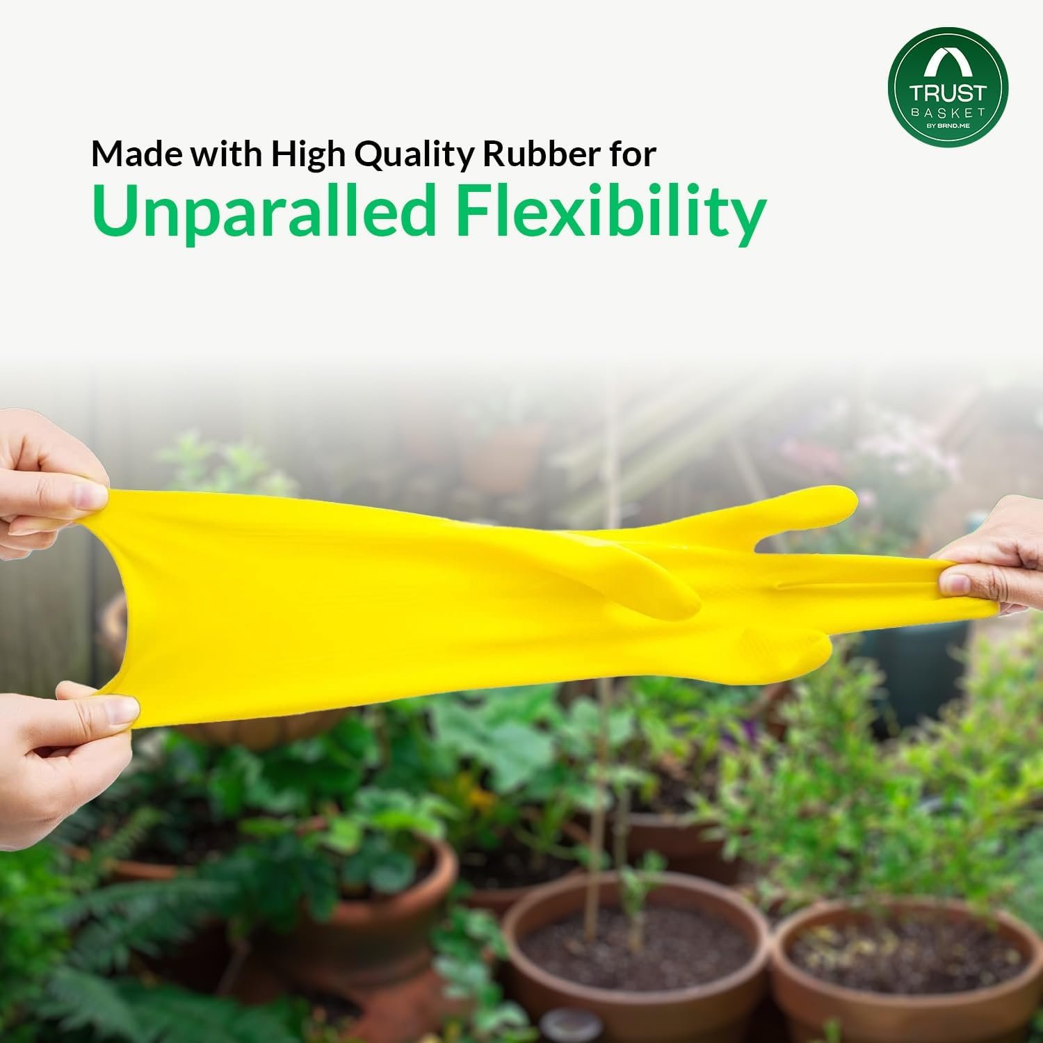 TrustBasket Heavy Duty Gardening Gloves for Planting, Weeding & Garden Maintenance - Yellow - Image 7