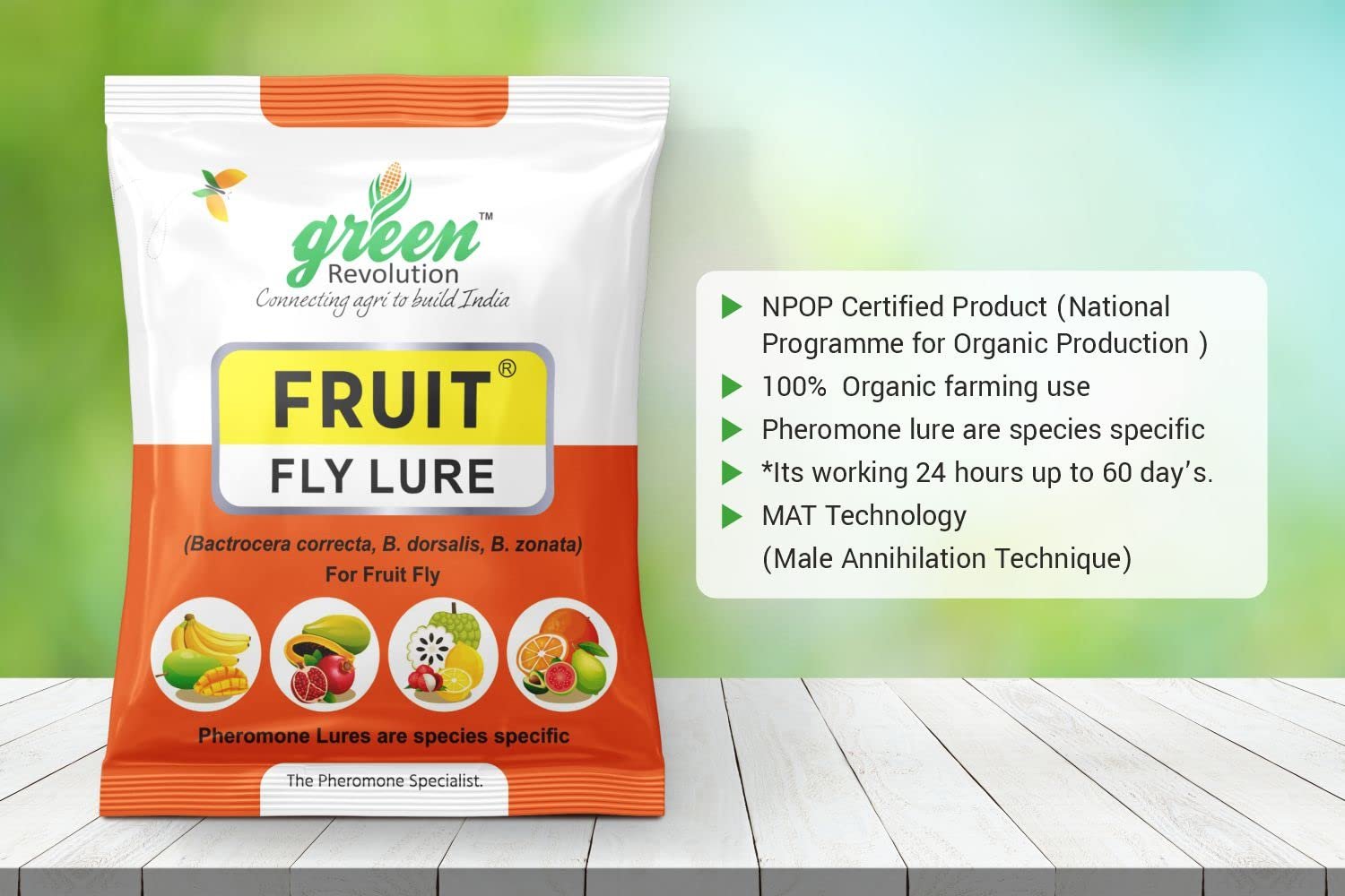 Green Revolution Fruit Fly Pheromone Trap (Bactrocera Correcta, Zonata, Dorsalis)/Fruit Fly Trap. - Image 4