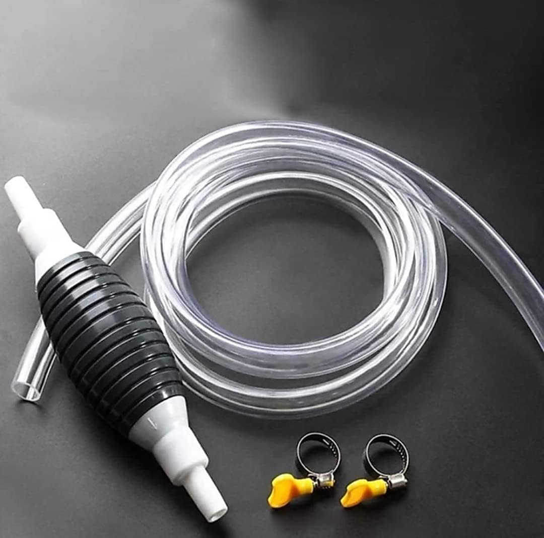 Fuel Transfer Pump Kit, High Flow Siphon Hand Oil Pump Portable Manual Car Fuel Transfer Pump for Petrol Diesel Oil Liquid Water Fish Tank Pump Portable High Flow Fuel Transfer Pump Kit with 2M Hose