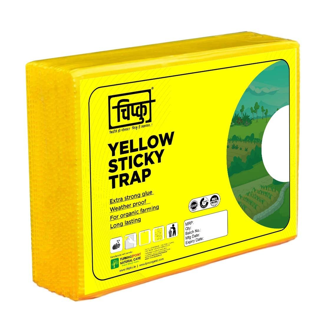 Chipku A5 Yellow Sticky Trap for Insects Pack of 250 Sheets| for Garden & Agriculture to Control Whiteflies, Aphids, Thrips, Jassids| Fly Catcher Insect Catcher Glue Trap for 100% Results