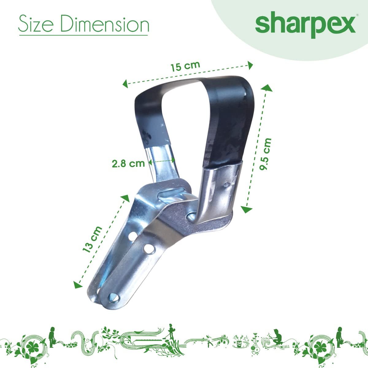 Sharpex Heavy Duty Hand Weeder for Gardening | European Harden & Tempered Steel | Heat Treated 6 Inch Blade | Manual Weed Removal Hoe Equipment | Agriculture Tools for Farming (Without Pole/Handle) - Image 2