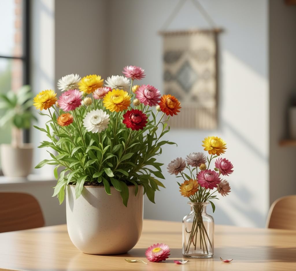 PARTHVA Helichrysum Flower Seeds for Home Garden - Pack of 2 | Mix Color Flower Seeds | Easy Grow, Long Lasting Blooms | For Home Garden, Terrace & Decor - Image 3