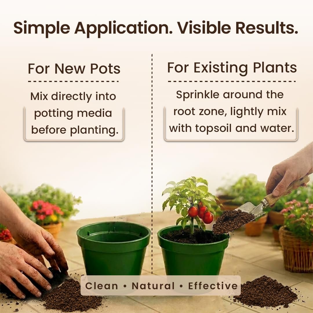IFFCO Urban Gardens - Cow Dung Manure 5kg - Organic fertilizers for Plants & Home Gardening – 100% Composted, Odourless & Chemical-Free - Natural Soil Conditioner - Image 7