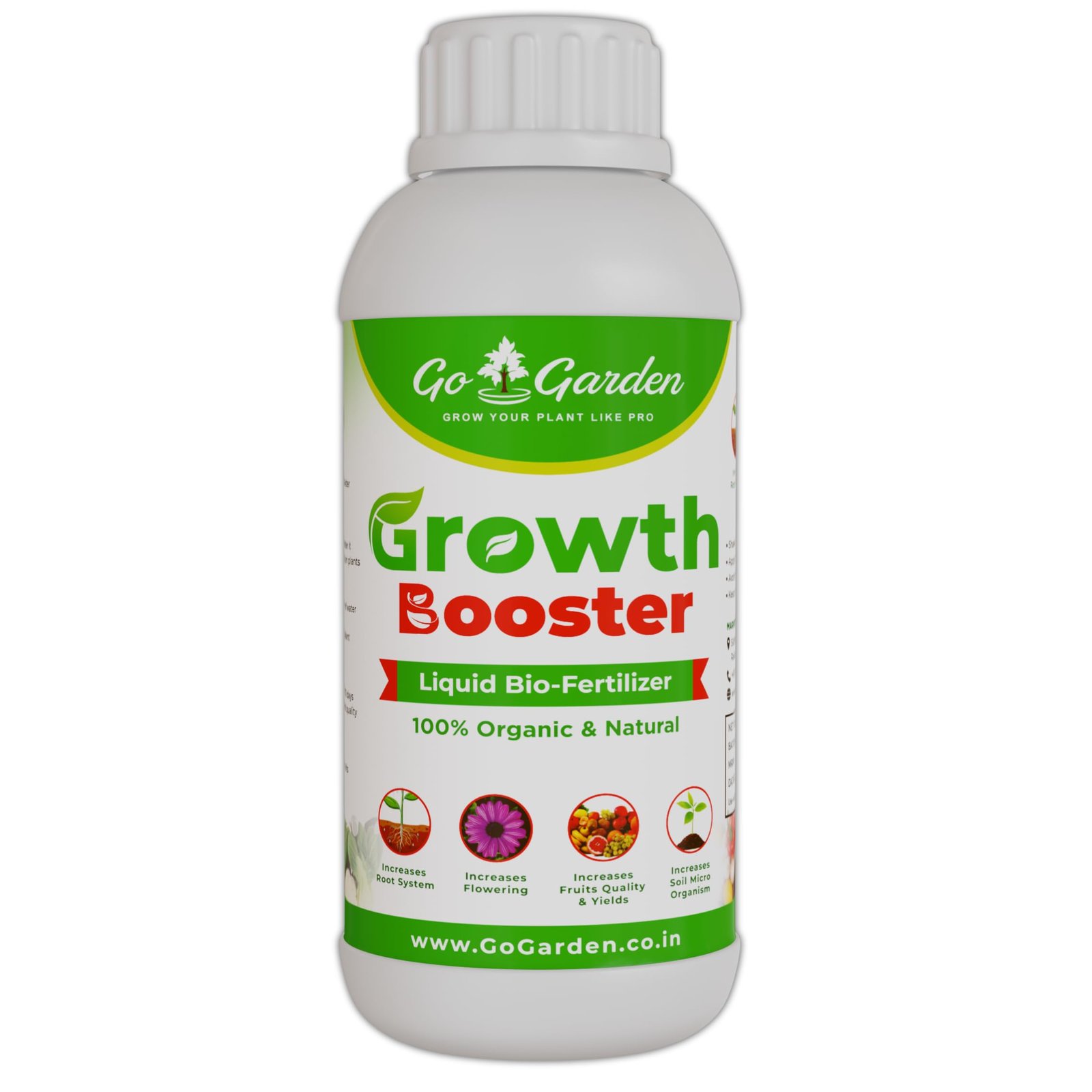 Go Garden Growth Boost Liquid Fertilizer: Enhance Plant Growth and Flowering | Home Garden Growth Booster for All Types of Plants | Liquid Fertilizer for Indoor and Outdoor Gardens 250 ML