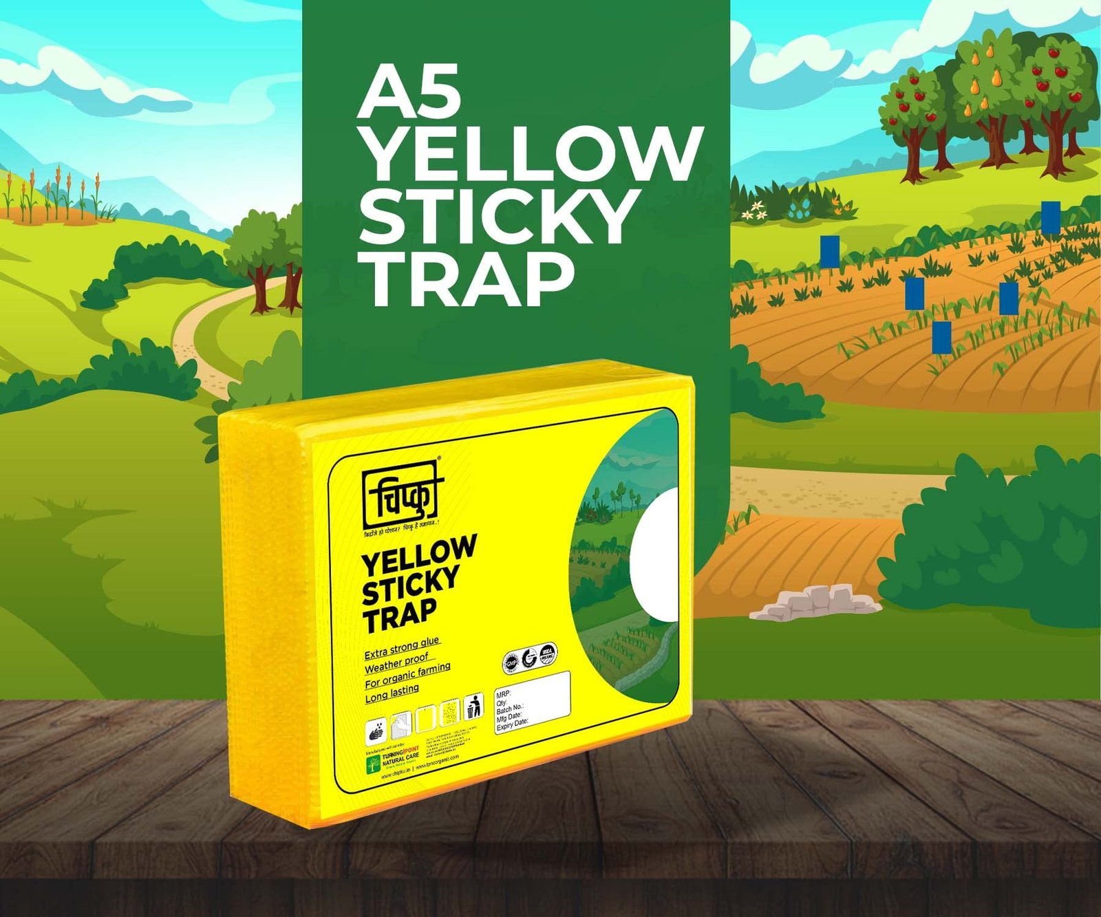 Chipku A5 Yellow Sticky Trap for Insects Pack of 250 Sheets| for Garden & Agriculture to Control Whiteflies, Aphids, Thrips, Jassids| Fly Catcher Insect Catcher Glue Trap for 100% Results - Image 5