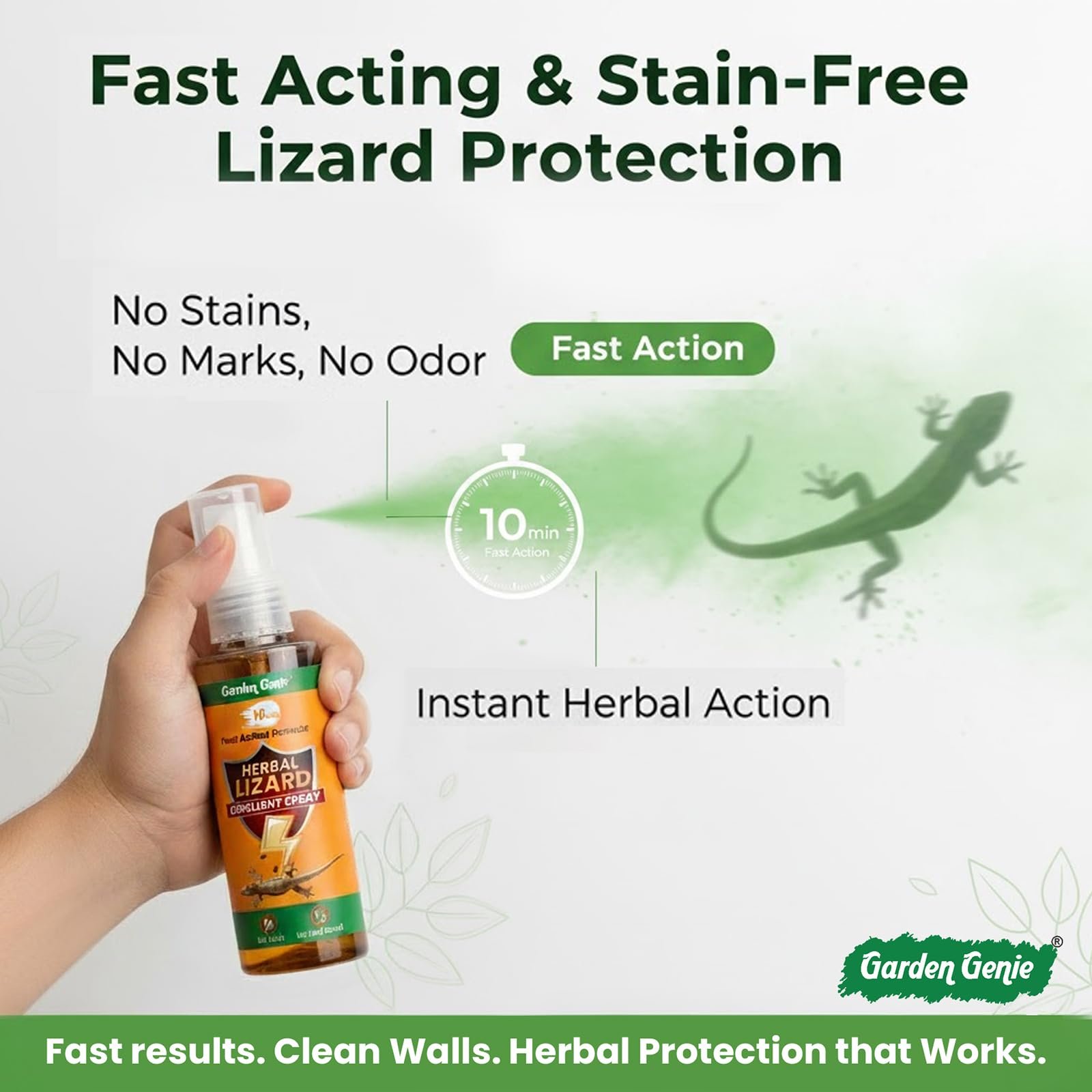 Garden Genie Herbal Lizard Repellent Spray for Home & Kitchen, 100ml - Image 3