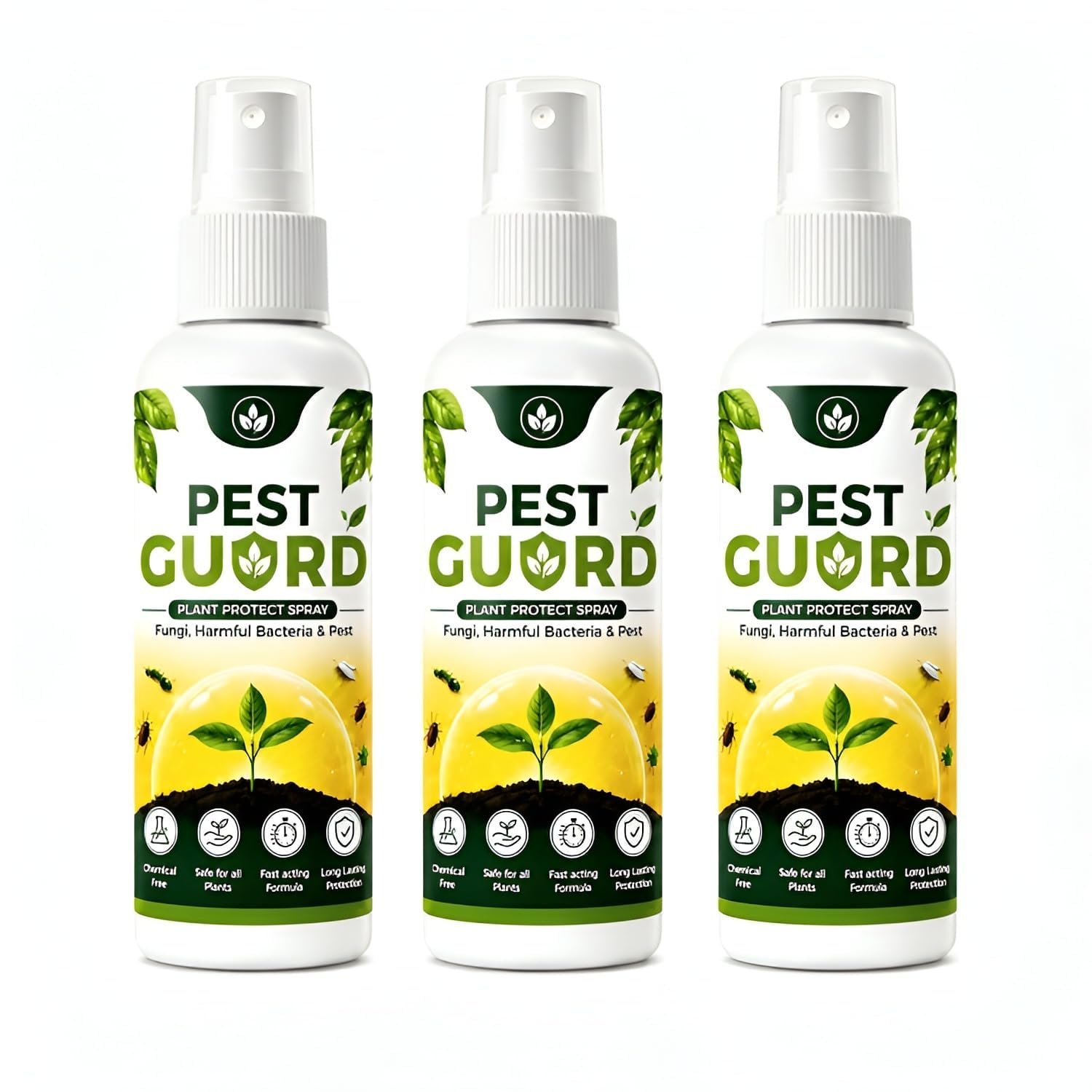 QUICK MED Pest Guard Natural Neem Oil Spray(100ml) | Ready to Use Organic Cold Pressed Natural Neem Oil Spray for Indoor and Outdoor Plants | Removes Mealybugs Fungus (Pack Of 3)