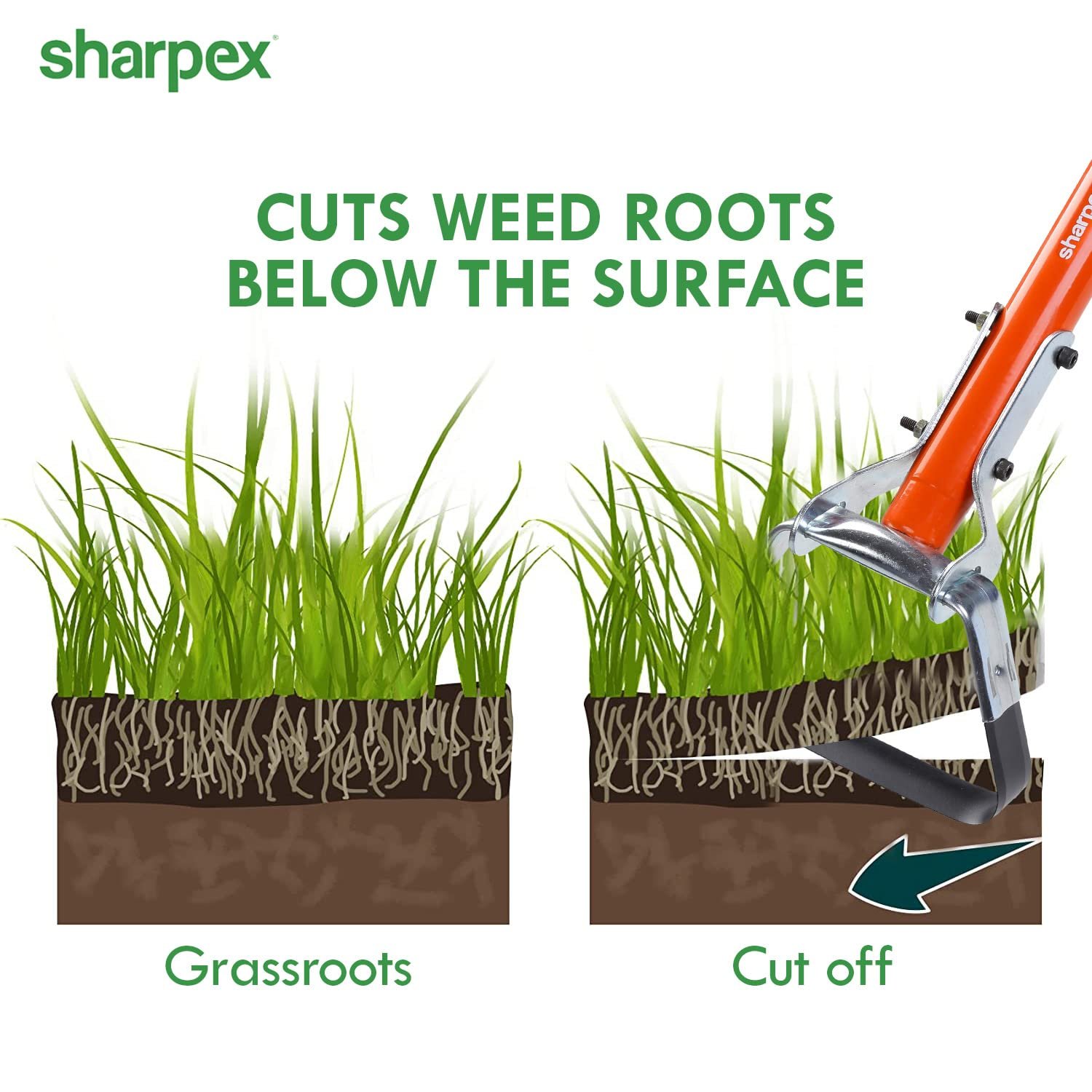 Sharpex Heavy Duty Hand Weeder for Gardening | European Harden & Tempered Steel | Heat Treated 6 Inch Blade | Manual Weed Removal Hoe Equipment | Agriculture Tools for Farming (Without Pole/Handle) - Image 5