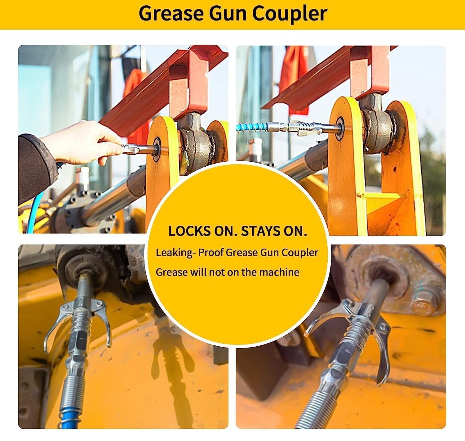Inditrust Double handle Manual Grease gun Coupler pneumatic compatible with all grease guns (1 pc) - Image 8