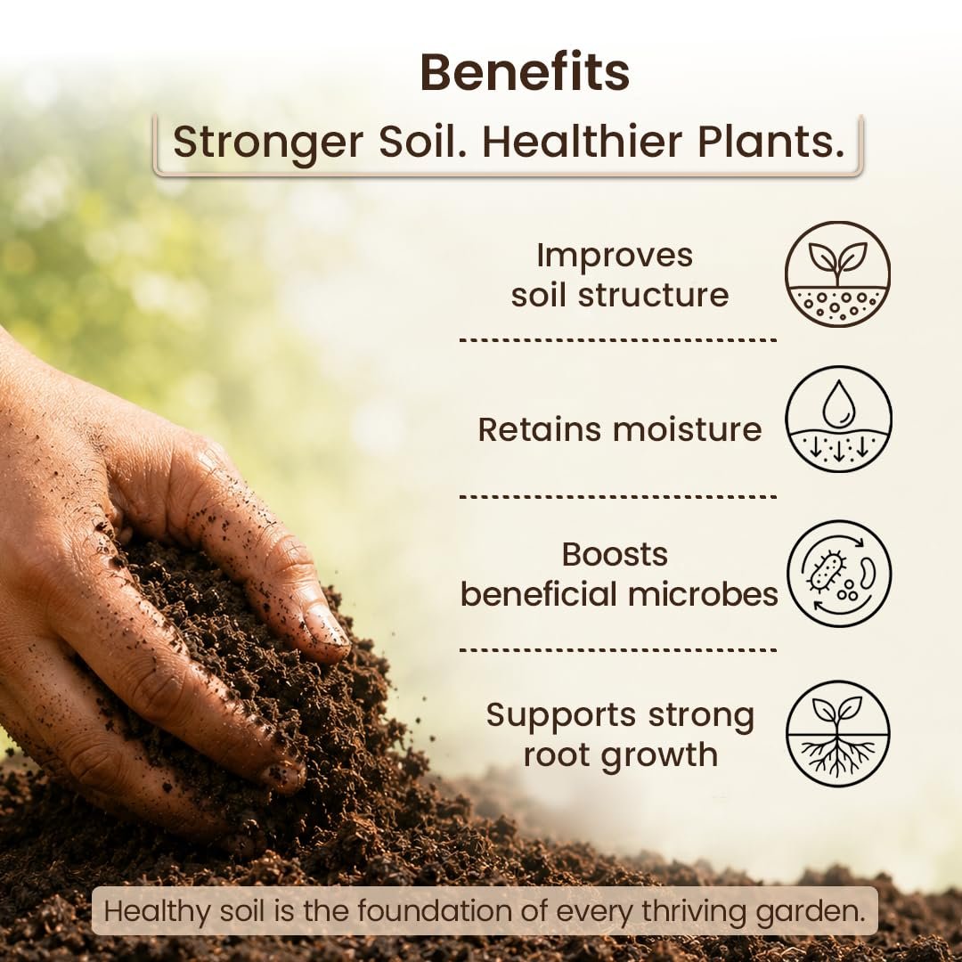 IFFCO Urban Gardens - Cow Dung Manure 5kg - Organic fertilizers for Plants & Home Gardening – 100% Composted, Odourless & Chemical-Free - Natural Soil Conditioner - Image 5
