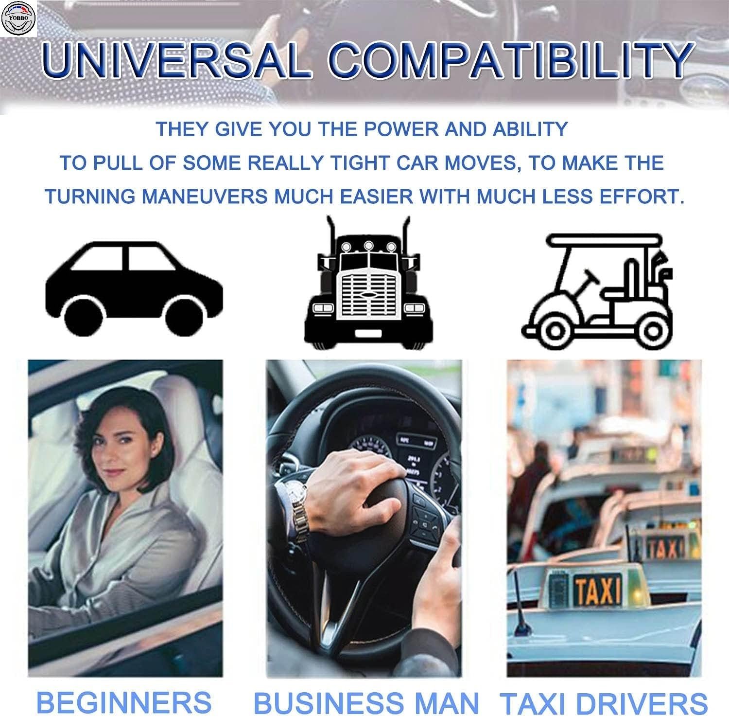 Yobbo Universal Car Steering Wheel Spinner Knob 360° Rotation Power Handle Driving Helper Booster Auxiliary Aid Control Strengthener Fit for All Vehicles Cars Truck Tractor Original 3R-2251 (3R-2251) - Image 6