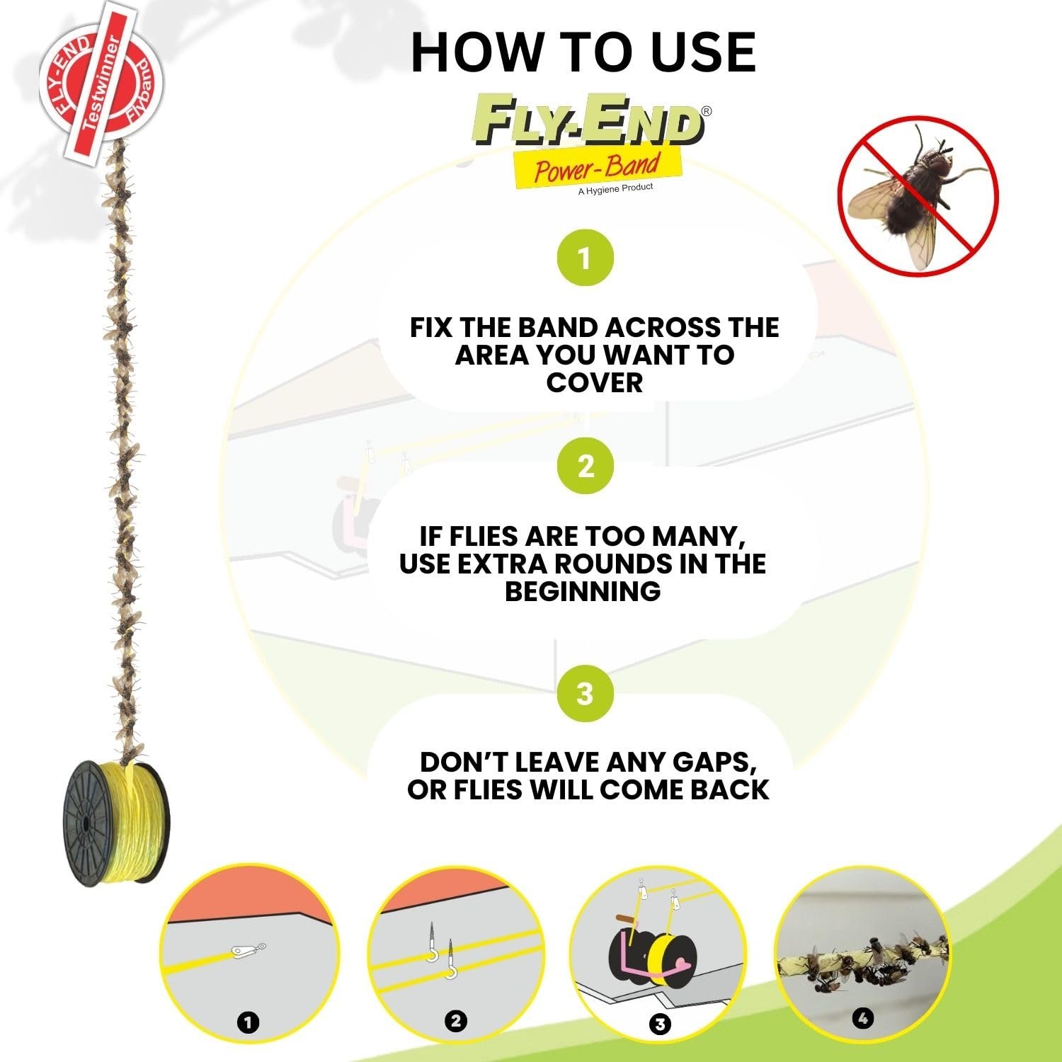 SAIFE VETMED Eco-Friendly Fly Trap for Home | Non-Toxic Sticky Insect Catcher | Odourless & Safe for Kids & Pets | Indoor & Outdoor Use | 50M, Pack of 1 - Image 6