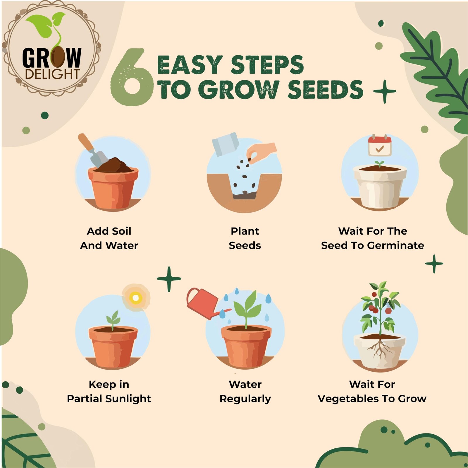 GROW DELIGHT 45 Variety 2000+ Vegetable Seeds Combo for Home Garden - Image 3