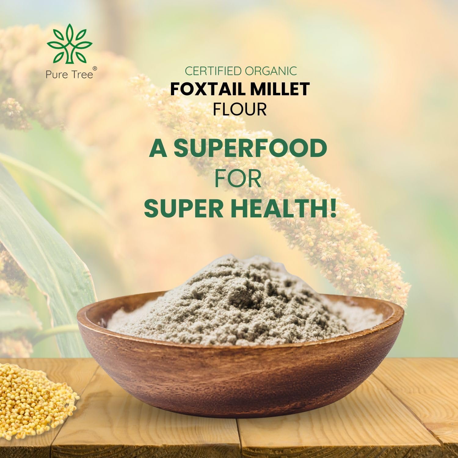 Pure Tree Certified Organic Foxtail Millet | 850 g | Kangni/Kakum/Korralu | Gluten-Free Unpolished MIllet Rich In Calcium High In Protein Korralu MIllet For Upma, Dosa, Rice - Image 8