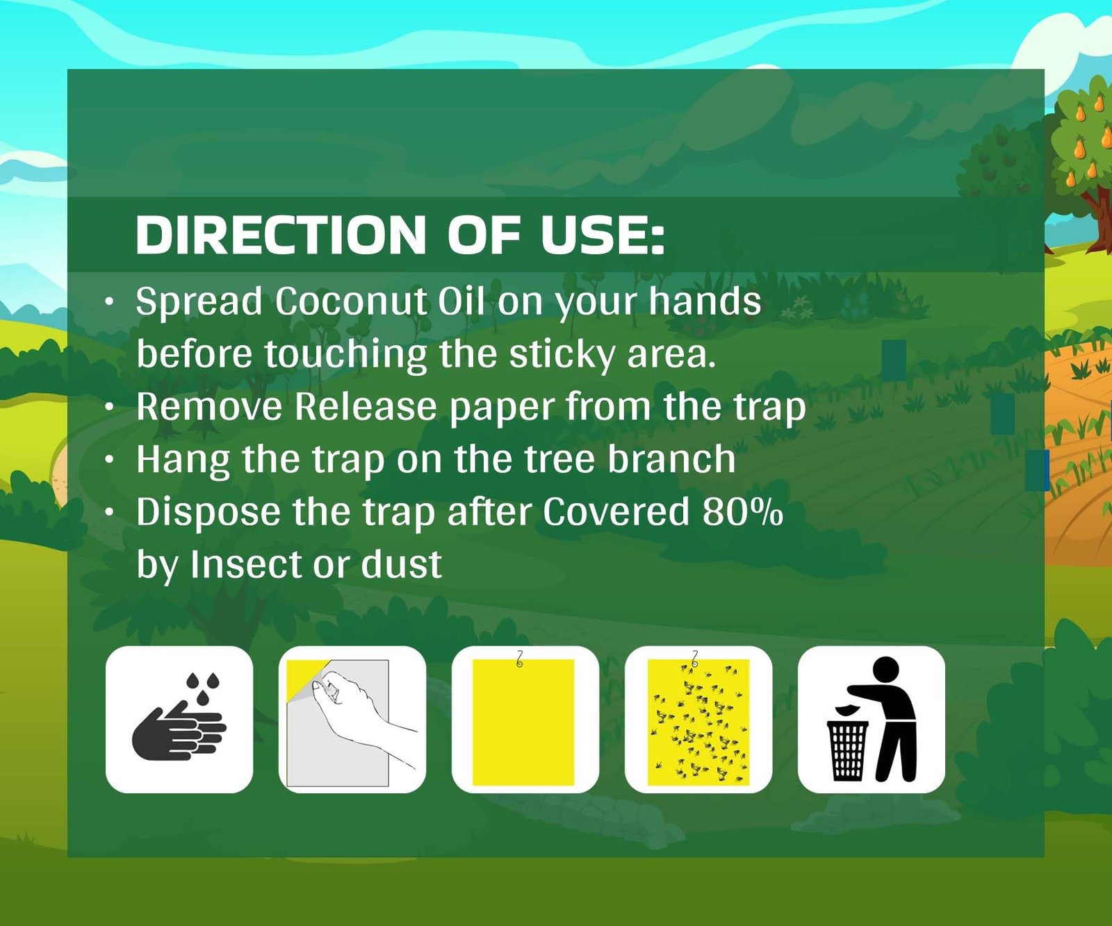 Chipku A5 Yellow Sticky Trap for Insects Pack of 250 Sheets| for Garden & Agriculture to Control Whiteflies, Aphids, Thrips, Jassids| Fly Catcher Insect Catcher Glue Trap for 100% Results - Image 4
