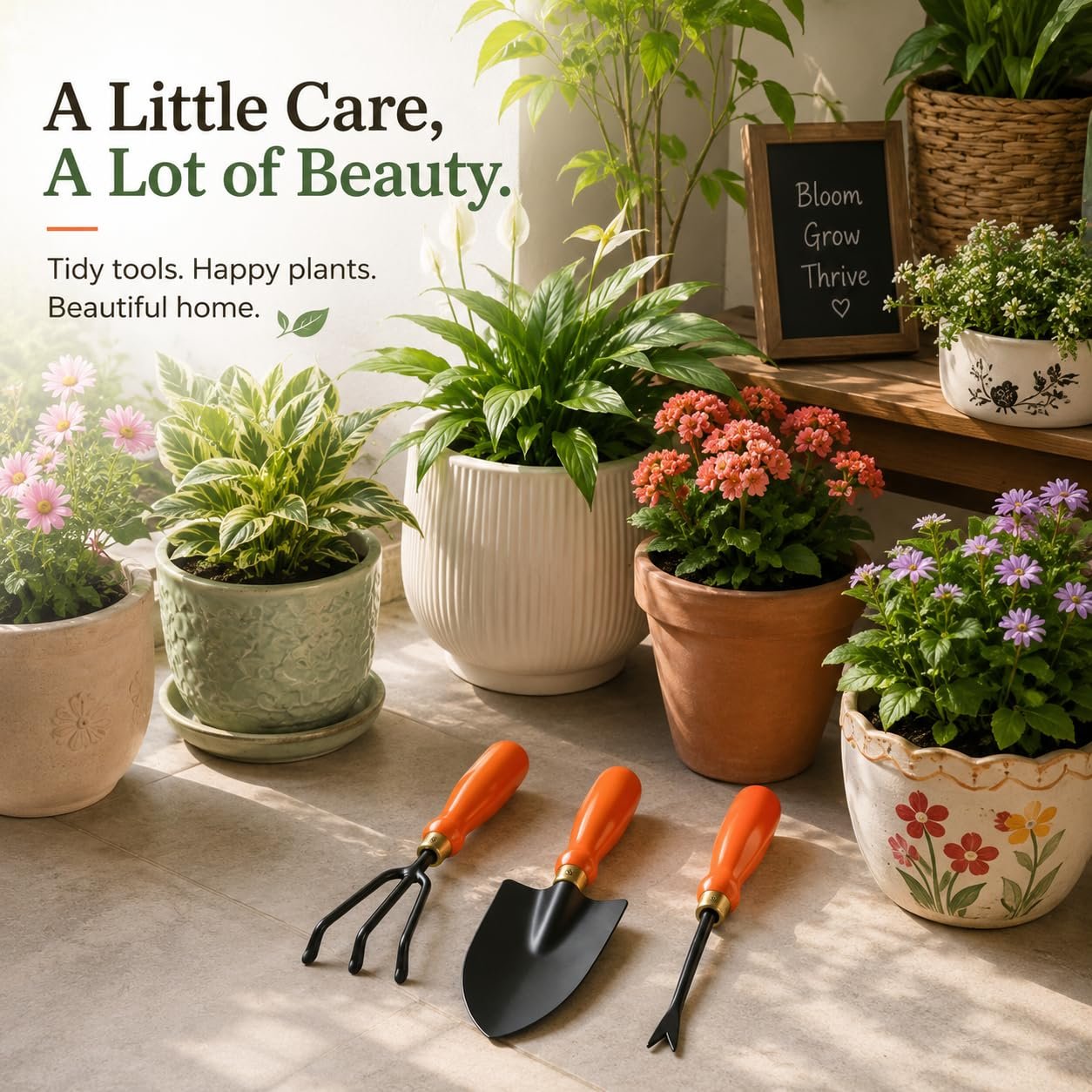 Ocean Mart Garden Tool Set of 3 Pcs - Home Tools & Gardening Tools Kit for Home Garden- (Big Trowel, Cultivator, Weeder) - Terrace Gardening Accessories, Gardening Essentials, Garden Tools Heavy Duty - Image 10