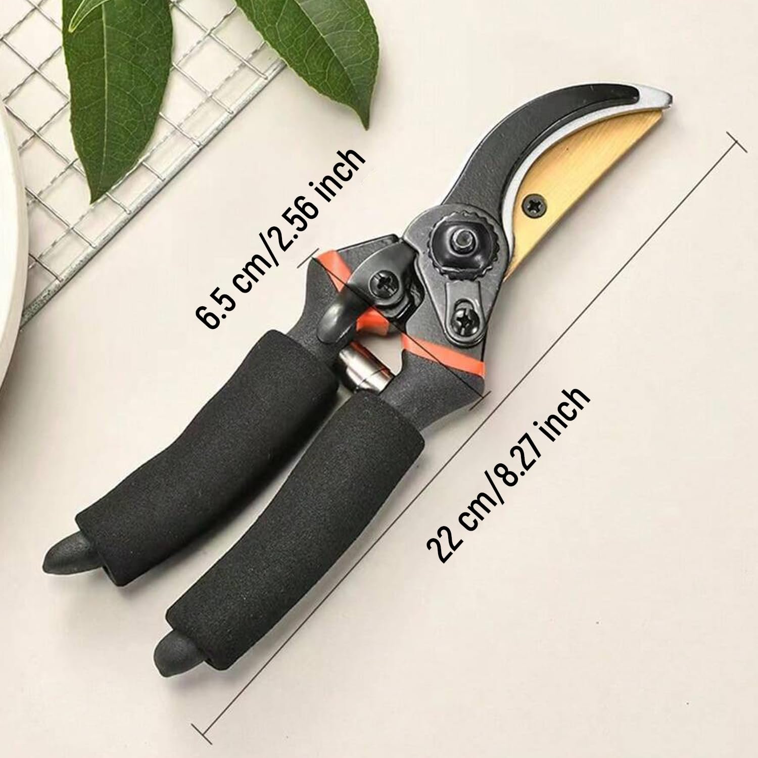 JD FRESH 8 Inch Heavy Duty Gardening Scissor/Plant Cutter for Garden/Pruners for Plants/Branch Cutter for Plants/Flower Cutter/Secateurs/Pruning Shears (Black) - Image 2