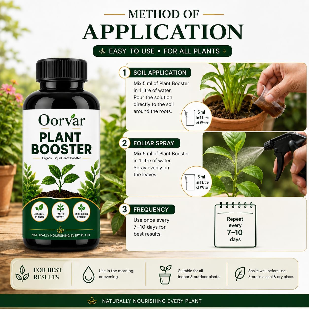 New Age Plant Boost Liquid Fertilizer for Speed Growth (100 ml) | Organic Plant Booster Liquid Fertilizer for Indoor Plants Home Garden & Outdoor Plants - Oorvar - Image 2