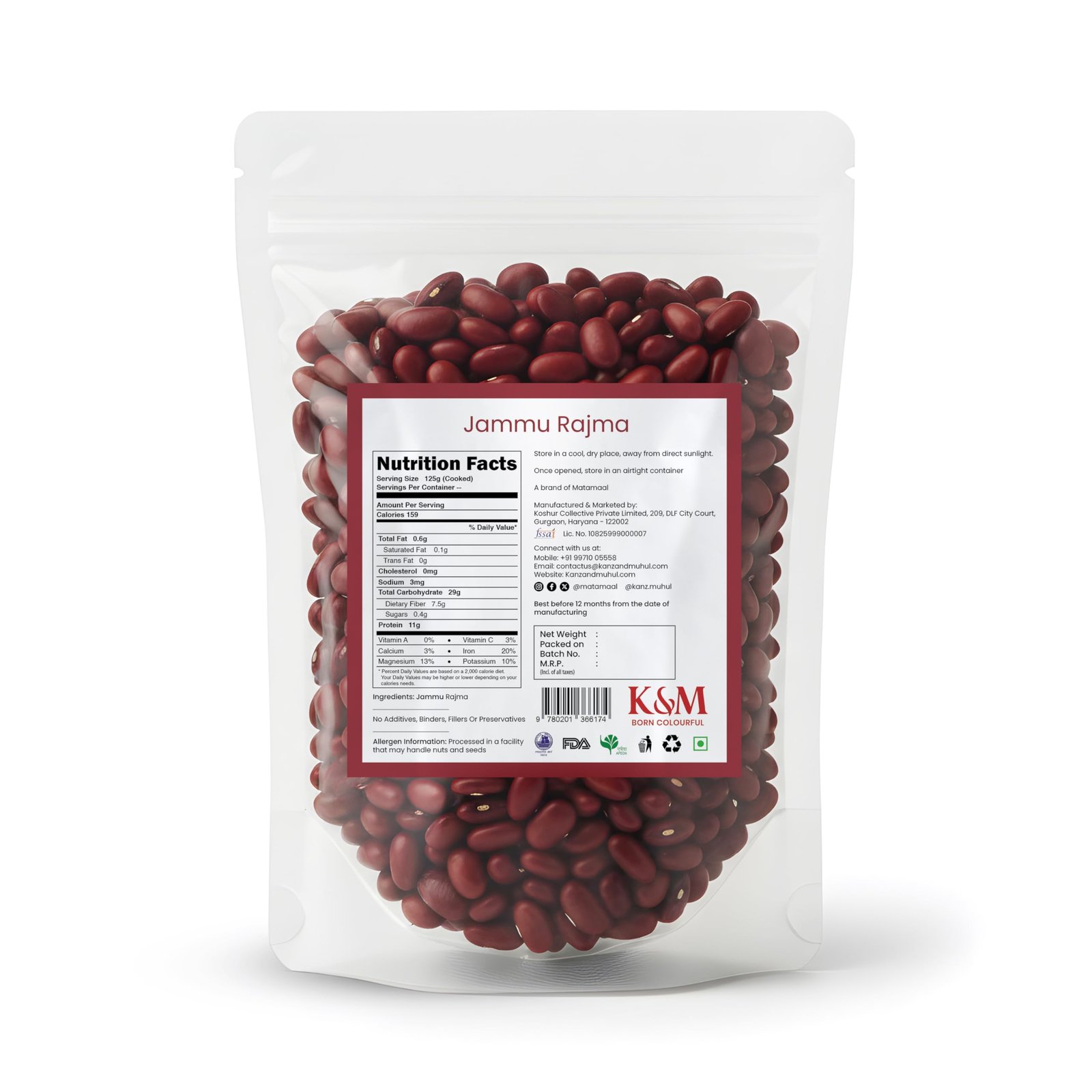 Kanz & Muhul Organic Bhaderwah Jammu Rajma 950 Gm, Creamy & Smooth Texture, Hand-Picked Red Kidney Beans Red Kidney Bean Dry | Healthy & Wholesome Food, Organic Pulses | Rich in Fiber, High Protein, No Preservatives | 950gm - Image 9