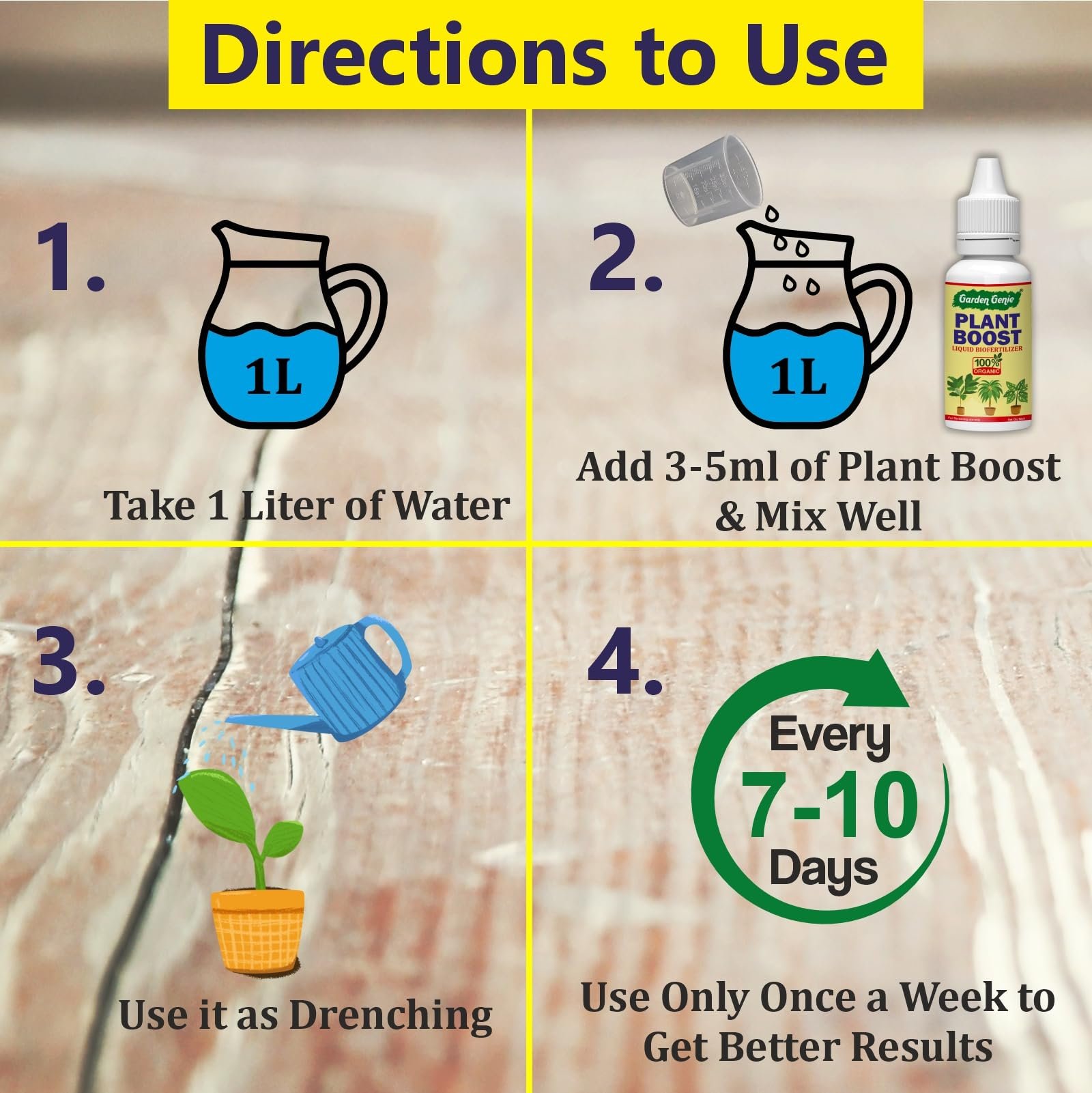Garden Genie Plant Boost Liquid Biofertilizer for Speed Growth (3 x 50ml) - Image 7