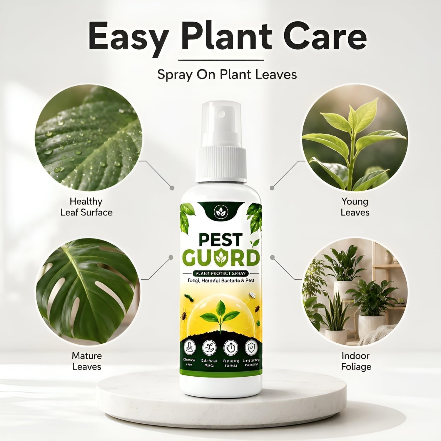 QUICK MED Pest Guard Natural Neem Oil Spray(100ml) | Ready to Use Organic Cold Pressed Natural Neem Oil Spray for Indoor and Outdoor Plants | Removes Mealybugs Fungus (Pack Of 3) - Image 3
