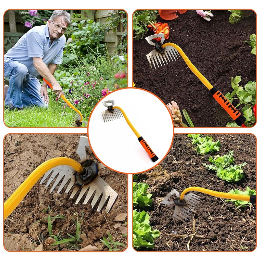 HASTHIP Weeder Hand Tool 33CM, 11-Claw Grass Cutter Tools for Gardening - Image 6