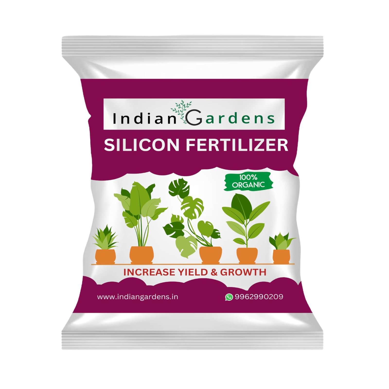 Indian Gardens - Silicon Fertilizer for Plants | Plant Nutrient and Plant Food | Gardening (400 Grams)
