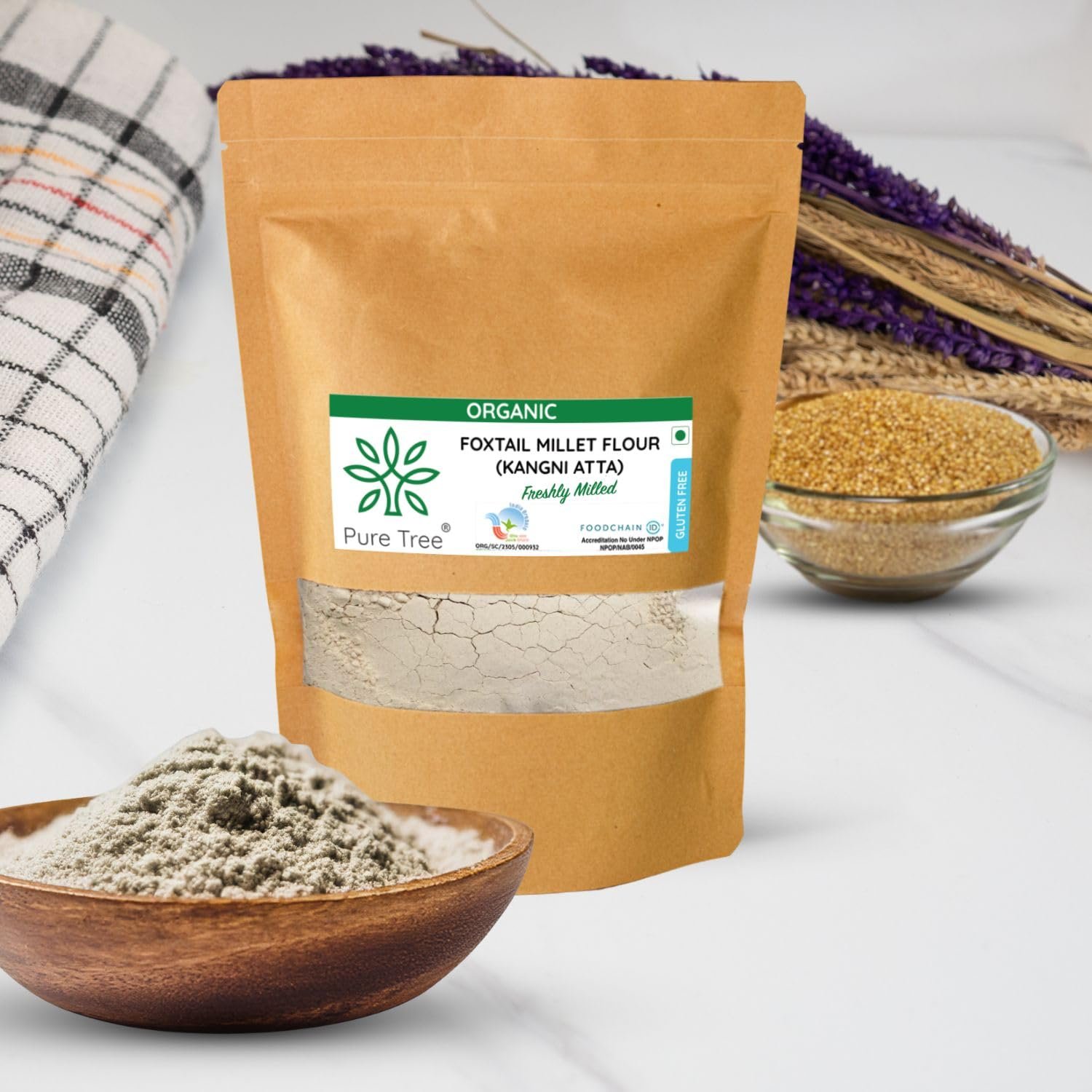 Pure Tree Certified Organic Foxtail Millet | 850 g | Kangni/Kakum/Korralu | Gluten-Free Unpolished MIllet Rich In Calcium High In Protein Korralu MIllet For Upma, Dosa, Rice - Image 7