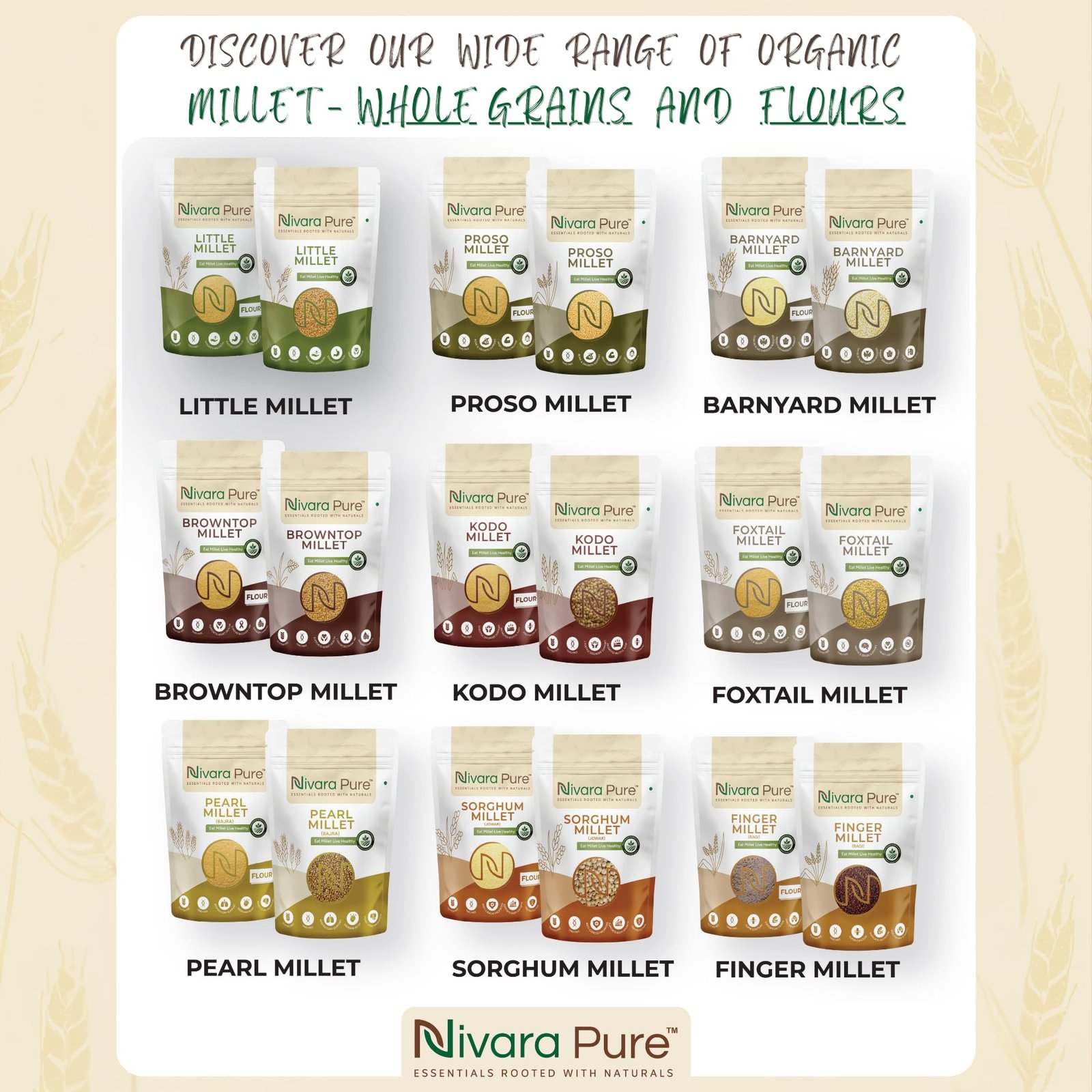 NIVARA PURE Barnyard Millet 500g | Unpolished Whole Grain | Naturally Gluten Free | High Fiber | No Added Sugar | Vegan Food - Image 8