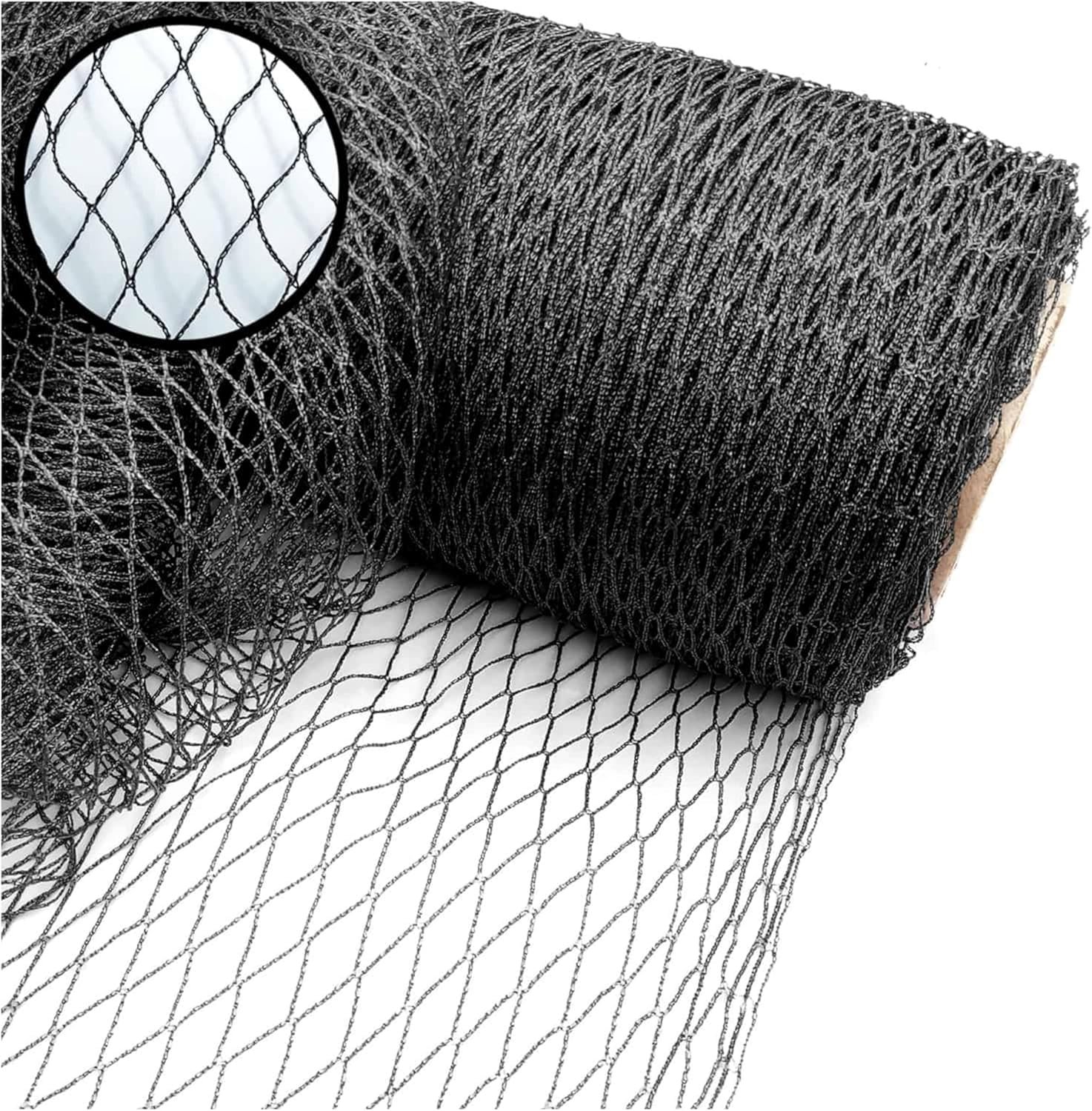 Extra Strong Woven Mesh Garden Netting Heavy Duty Anti Bird Pond Fruit, Pea Plant Protection Professional Grade. Various Sizes (4m Wide, 15m Long)