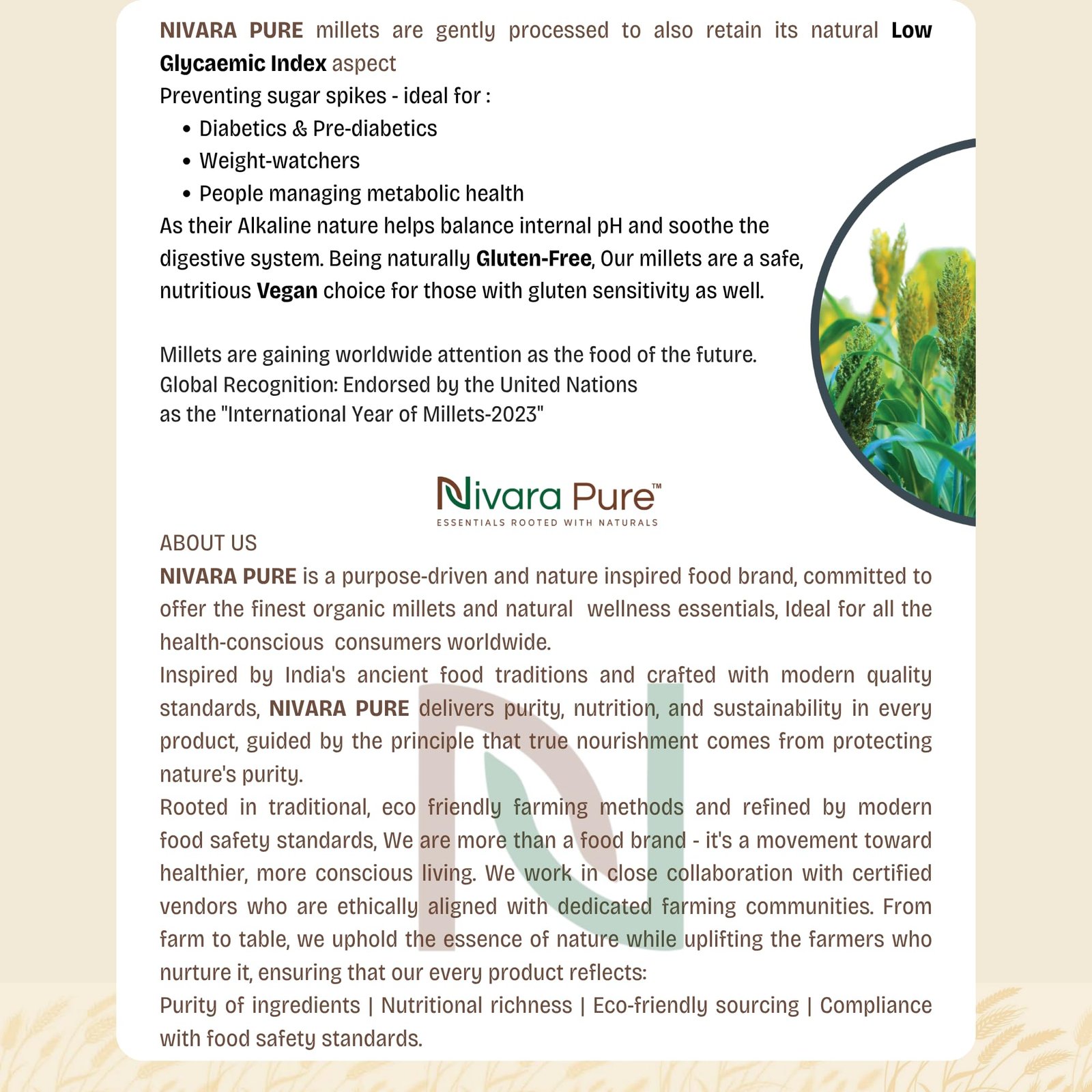 NIVARA PURE Barnyard Millet 500g | Unpolished Whole Grain | Naturally Gluten Free | High Fiber | No Added Sugar | Vegan Food - Image 7