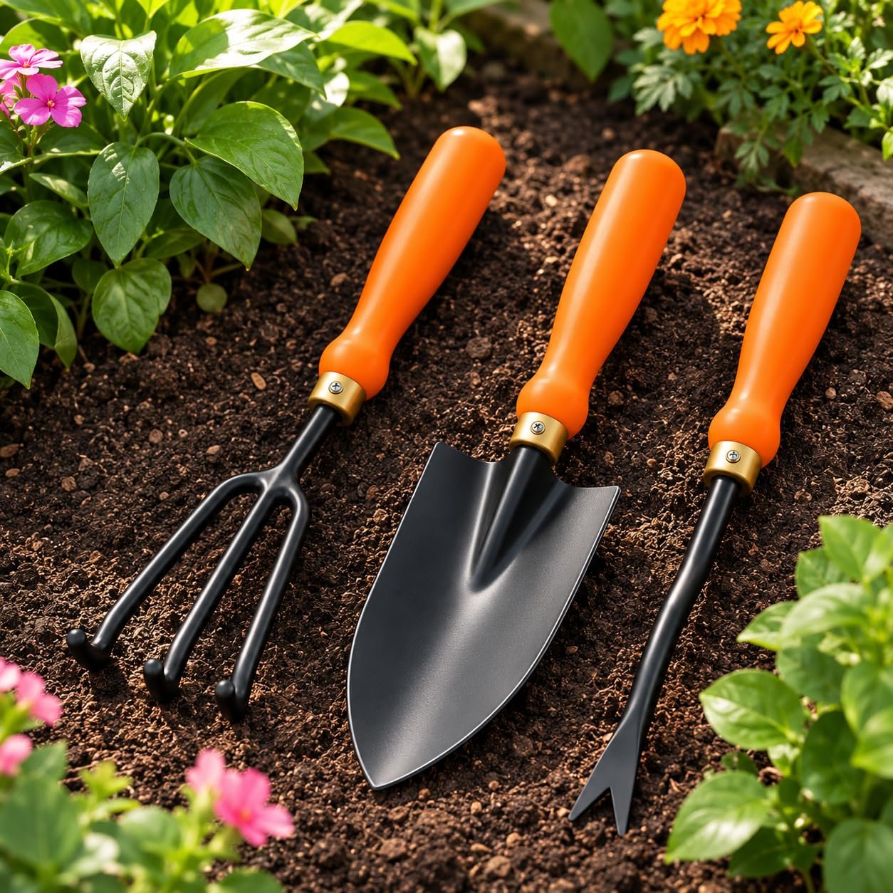 Ocean Mart Garden Tool Set of 3 Pcs - Home Tools & Gardening Tools Kit for Home Garden- (Big Trowel, Cultivator, Weeder) - Terrace Gardening Accessories, Gardening Essentials, Garden Tools Heavy Duty - Image 7