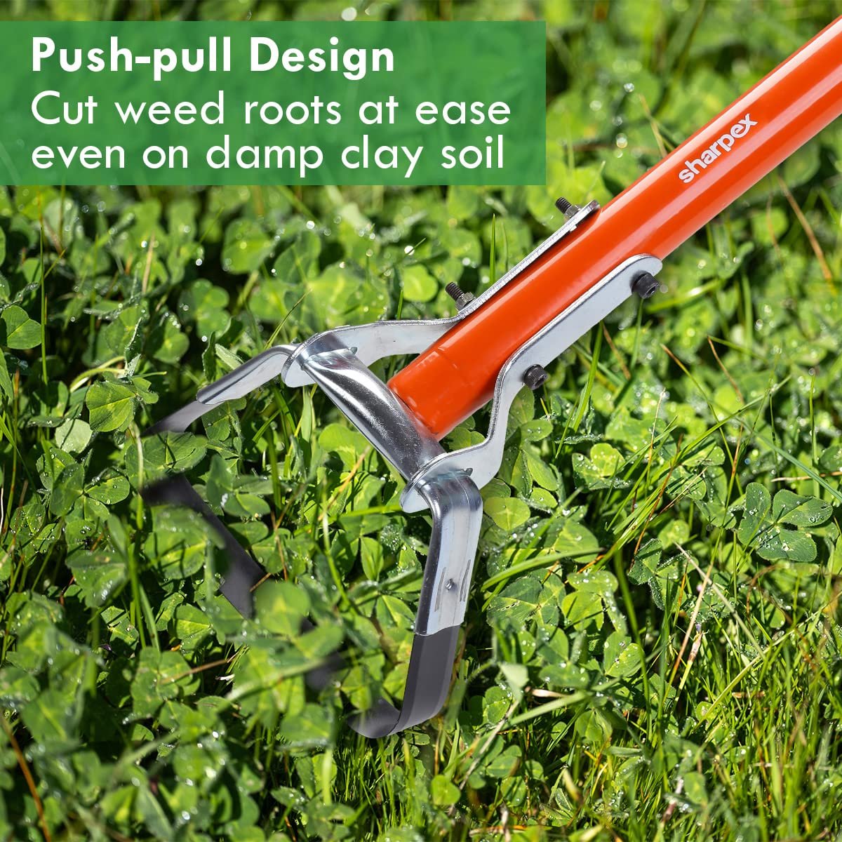 Sharpex Heavy Duty Hand Weeder for Gardening | European Harden & Tempered Steel | Heat Treated 6 Inch Blade | Manual Weed Removal Hoe Equipment | Agriculture Tools for Farming (Without Pole/Handle) - Image 6