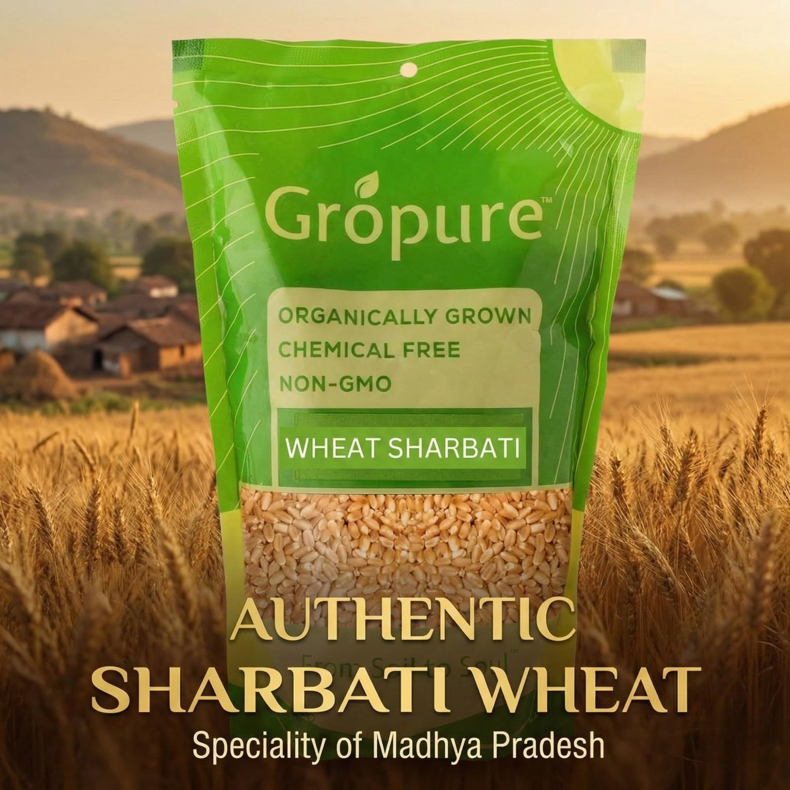 GroPure Organic | Sharbati Wheat 5Kg | MP Sharbati Wheat Whole Grain | Organic Wheat | Chemical Free Gehu Whole | Own Farm Wheat for Soft Chapati Roti & Atta - Image 6