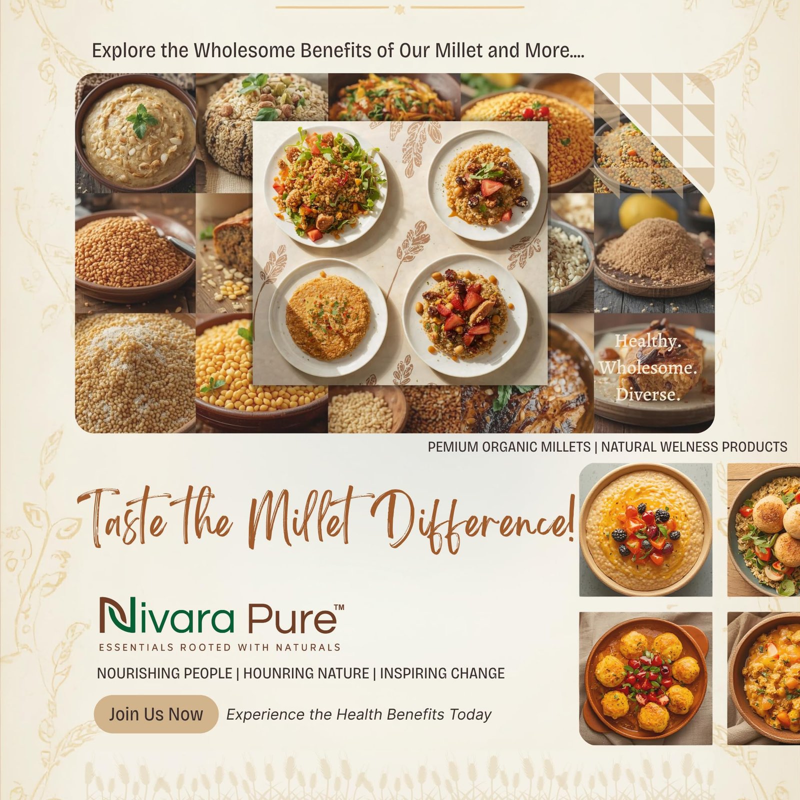 NIVARA PURE Barnyard Millet 500g | Unpolished Whole Grain | Naturally Gluten Free | High Fiber | No Added Sugar | Vegan Food - Image 5