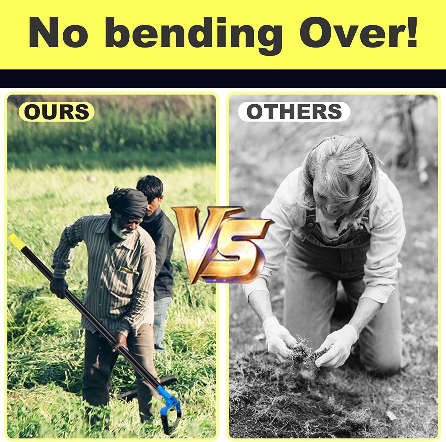 REDBUILD™ Heavy Duty Hand Weeder with Handle (4 Feet Handle) | Manual Weeder for Agriculture | Weed Remover | Weed Removal Equipment | Agriculture Tools for Farming | Stirrup Hoe - Image 6